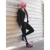 imageTstars Warrior Breast Cancer Awareness Leggings Womens Workout Yoga Pants Pink Ribbon Legging Tights for WomenWarrier Black