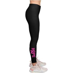 imageTstars Warrior Breast Cancer Awareness Leggings Womens Workout Yoga Pants Pink Ribbon Legging Tights for WomenHope Black