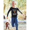 imageTstars Turkey ampamp Touchdowns Kids Shirt  Thanksgiving Long Sleeve Tee for Toddler Boys Girls ampamp Youth Holiday OutfitCoolest  Black