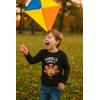 imageTstars Turkey ampamp Touchdowns Kids Shirt  Thanksgiving Long Sleeve Tee for Toddler Boys Girls ampamp Youth Holiday OutfitGobble  Black