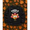 imageTstars Turkey ampamp Touchdowns Kids Shirt  Thanksgiving Long Sleeve Tee for Toddler Boys Girls ampamp Youth Holiday OutfitGobble  Black