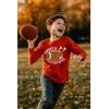 imageTstars Turkey ampamp Touchdowns Kids Shirt  Thanksgiving Long Sleeve Tee for Toddler Boys Girls ampamp Youth Holiday OutfitTouchdowns  Red