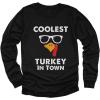 imageTstars Turkey ampamp Touchdowns Kids Shirt  Thanksgiving Long Sleeve Tee for Toddler Boys Girls ampamp Youth Holiday OutfitCoolest  Black