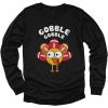imageTstars Turkey ampamp Touchdowns Kids Shirt  Thanksgiving Long Sleeve Tee for Toddler Boys Girls ampamp Youth Holiday OutfitGobble  Black