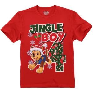 imageChase 4th Birthday Shirt for Boys  Toddler Paw Patrol Party Outfit  TShirt Gift for 4 Year OldXmas 4th  Red