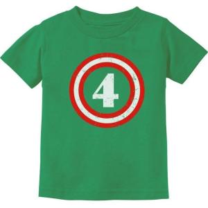 imageTstars Captain 4th Birthday Shirt  Fun Number 4 Tee Gift for FourYearOld Kids Toddler Boys and GirlsGreen