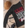 imageTstars V is for Video Games Funny Valentines Day Gamer Youth Kids Long Sleeve TShirtBlack