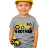 imageTstars Big Brother Construction Shirt for Toddler Boys  Pregnancy Announcement Gift  Sibling Reveal TShirtBig Brother  Gray