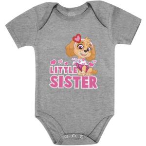 imagePaw Patrol Skye Little Sister Bodysuit  Newborn Baby Girl Outfit  Infant Sibling Gift or Coming Home LookGray