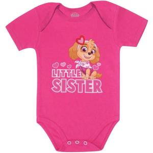 imagePaw Patrol Skye Little Sister Bodysuit  Newborn Baby Girl Outfit  Infant Sibling Gift or Coming Home LookWow Pink