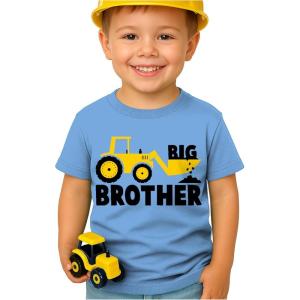 imageTstars Big Brother Construction Shirt for Toddler Boys  Pregnancy Announcement Gift  Sibling Reveal TShirtBig Brother  California Blue