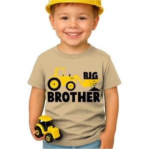 imageTstars Big Brother Construction Shirt for Toddler Boys  Pregnancy Announcement Gift  Sibling Reveal TShirtBig Brother  Latte