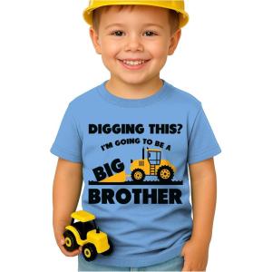 imageTstars Big Brother Construction Shirt for Toddler Boys  Pregnancy Announcement Gift  Sibling Reveal TShirtDigging  California Blue
