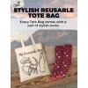 imageTstars Canvas Tote Bag for Women Basketball Lovers Reusable Bag for Shopping Tote BagHorse Essentials