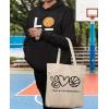 imageTstars Canvas Tote Bag for Women Basketball Lovers Reusable Bag for Shopping Tote BagLove Basketball