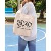 imageTstars Canvas Tote Bag for Women Basketball Lovers Reusable Bag for Shopping Tote BagLove Basketball