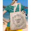 imageTstars Canvas Tote Bag for Women Basketball Lovers Reusable Bag for Shopping Tote BagSummer Time  Natural