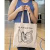imageTstars Canvas Tote Bag for Women Basketball Lovers Reusable Bag for Shopping Tote BagVolleyball Gear  Natural