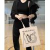 imageTstars Canvas Tote Bag for Women Basketball Lovers Reusable Bag for Shopping Tote BagVolleyball Gear  Natural