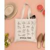 imageTstars Canvas Tote Bag for Women Basketball Lovers Reusable Bag for Shopping Tote BagYoga  Natural