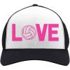 imageTstars Love Volleyball for Volleyball FansPlayer Trucker Hat Mesh CapBlackWhite