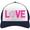 imageTstars Love Volleyball for Volleyball FansPlayer Trucker Hat Mesh CapNavyWhite