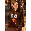 imageTstars Funny Turkey Face Thanksgiving Hoodie  Pullover Sweatshirt for Women ampamp Teen Girls Holiday OutfitBrown
