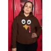 imageTstars Funny Turkey Face Thanksgiving Hoodie  Pullover Sweatshirt for Women ampamp Teen Girls Holiday OutfitBrown