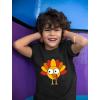 imageTstars Little Turkey Thanksgiving Holiday Shirt Cute Youth Kids TShirtBlack