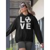 imageTstars Love Soccer Hoodie  Sporty Hoodies for Women ampamp Teen Girls  Apparel Gift Idea for Coaches Fans PlayersBlack