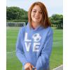 imageTstars Love Soccer Hoodie  Sporty Hoodies for Women ampamp Teen Girls  Apparel Gift Idea for Coaches Fans PlayersCalifornia Blue