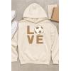 imageTstars Love Soccer Hoodie  Sporty Hoodies for Women ampamp Teen Girls  Apparel Gift Idea for Coaches Fans PlayersCream