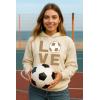 imageTstars Love Soccer Hoodie  Sporty Hoodies for Women ampamp Teen Girls  Apparel Gift Idea for Coaches Fans PlayersCream