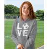 imageTstars Love Soccer Hoodie  Sporty Hoodies for Women ampamp Teen Girls  Apparel Gift Idea for Coaches Fans PlayersGray