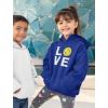 imageTstars Love Softball Hoodie for Kids and Girls  Gift for Players Fans and Teams  Pullover with Soft Ball PrintBlue