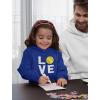 imageTstars Love Softball Hoodie for Kids and Girls  Gift for Players Fans and Teams  Pullover with Soft Ball PrintBlue
