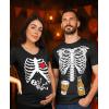 imageTstars Maternity Skeleton Xray Halloween Shirt with Baby Boy Print  Mom ampamp Dad Couples Pregnancy Matching TopsDad Black  Mom Black