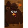 imageTstars Mens Thanksgiving Turkey Face Hoodie  Funny Gobble Sweatshirt Fall OutfitBrown