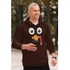 imageTstars Mens Thanksgiving Turkey Face Hoodie  Funny Gobble Sweatshirt Fall OutfitBrown