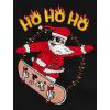 imageTstars Skater Santa Claus Ho Ho Ho Ollie Ugly Christmas Youth Kids Long Sleeve TShirtBlack