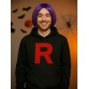 imageTstars Team Rocket Hoodie for Men  Anime R Logo Sweatshirt  Halloween or Group Themed OutfitBlack