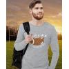 imageTstars Touchdowns and Turkey Mens Shirt  Funny Thanksgiving Long Sleeve Tee for Football Fans ampamp Holiday Outfits Large Gray