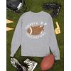 imageTstars Touchdowns and Turkey Mens Shirt  Funny Thanksgiving Long Sleeve Tee for Football Fans ampamp Holiday Outfits Large Gray