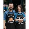 imageTstars Turkey Cooking Team Apron  Funny Thanksgiving Kitchen Apron with Pockets for Men ampamp Women Holiday ChefsLeg Day  Black