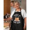 imageTstars Turkey Cooking Team Apron  Funny Thanksgiving Kitchen Apron with Pockets for Men ampamp Women Holiday ChefsLeg Day  Black