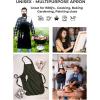 imageTstars Turkey Cooking Team Apron  Funny Thanksgiving Kitchen Apron with Pockets for Men ampamp Women Holiday ChefsLeg Day  Black