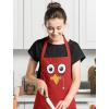 imageTstars Turkey Cooking Team Apron  Funny Thanksgiving Kitchen Apron with Pockets for Men ampamp Women Holiday ChefsTurkey  Red