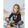 imageTstars Turkey Face Shirt Cute Little Turkey Funny Thanksgiving Long Sleeve Kids TShirtBlack