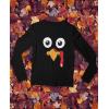 imageTstars Turkey Face Shirt Cute Little Turkey Funny Thanksgiving Long Sleeve Kids TShirtBlack