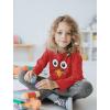 imageTstars Turkey Face Shirt Cute Little Turkey Funny Thanksgiving Long Sleeve Kids TShirtRed